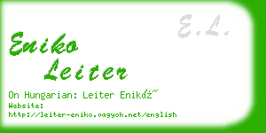 eniko leiter business card